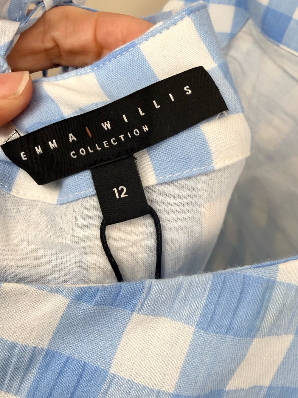 Emma Willis x next blue gingham halter maxi  summer dress 8 - Picture 7 of 11